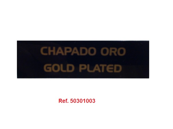 Cartel Chapado oro